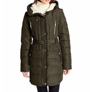 Kensie Winter Down Coat with Faux Fur Line